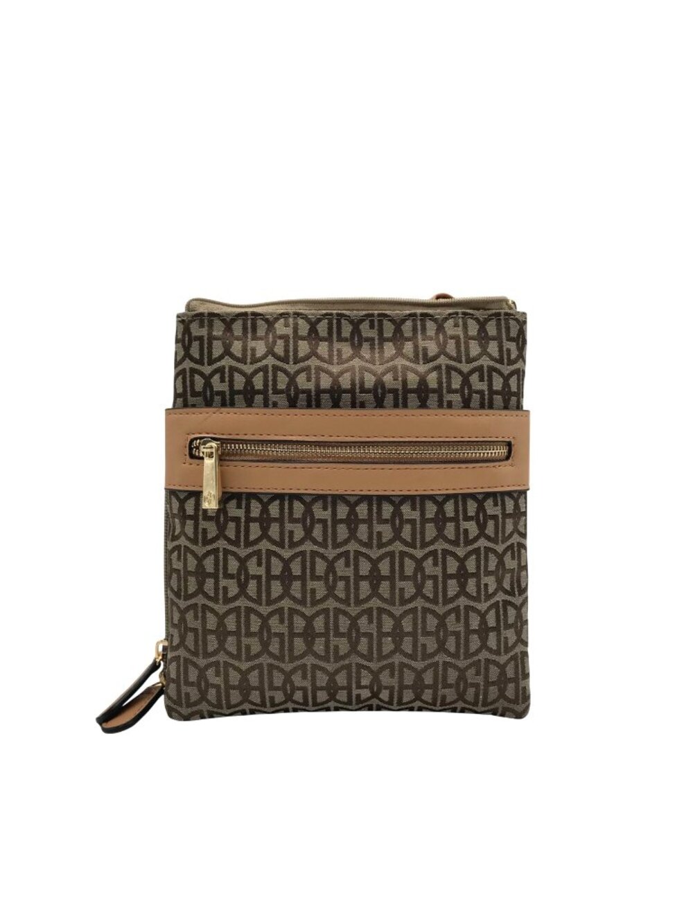 Giani Bernini Khaki Signature Canvas Crossbody Bag